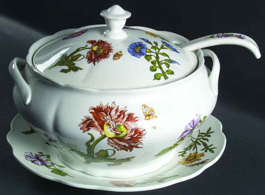 Caroline Tureen & Lid w/Ladle & Underplate by BIA Cordon Bleu-1