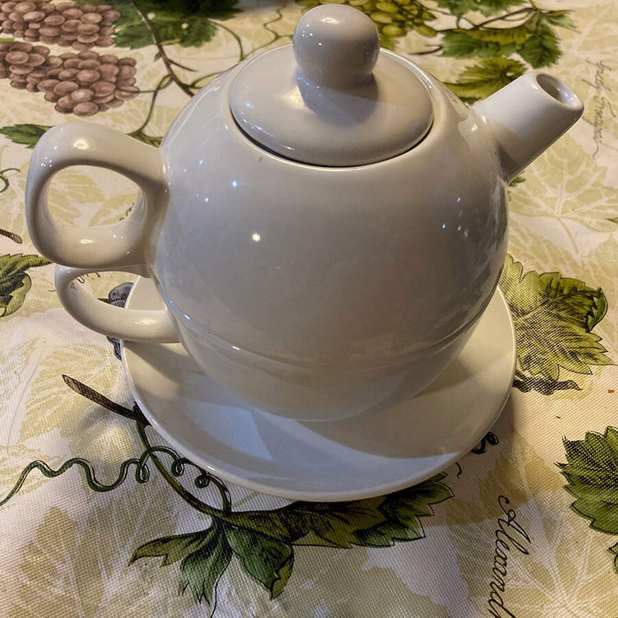 Classic White (Smooth) Individual Teapot & Lid with Cup & Saucer by BIA Cordon Bleu-1