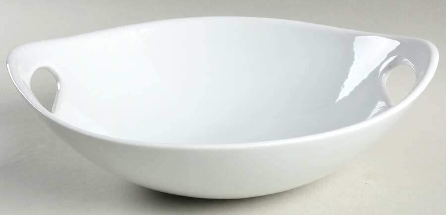 Classic White (Smooth) 10" Oval Handled Bowl by BIA Cordon Bleu-1