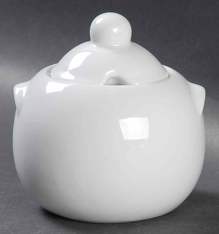 Classic White (Smooth) Mini Sugar Bowl & Lid by BIA Cordon Bleu-1