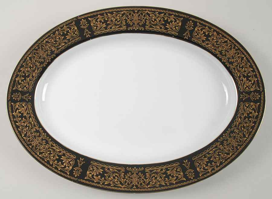 Ebony 12" Oval Serving Platter by BIA Cordon Bleu-1