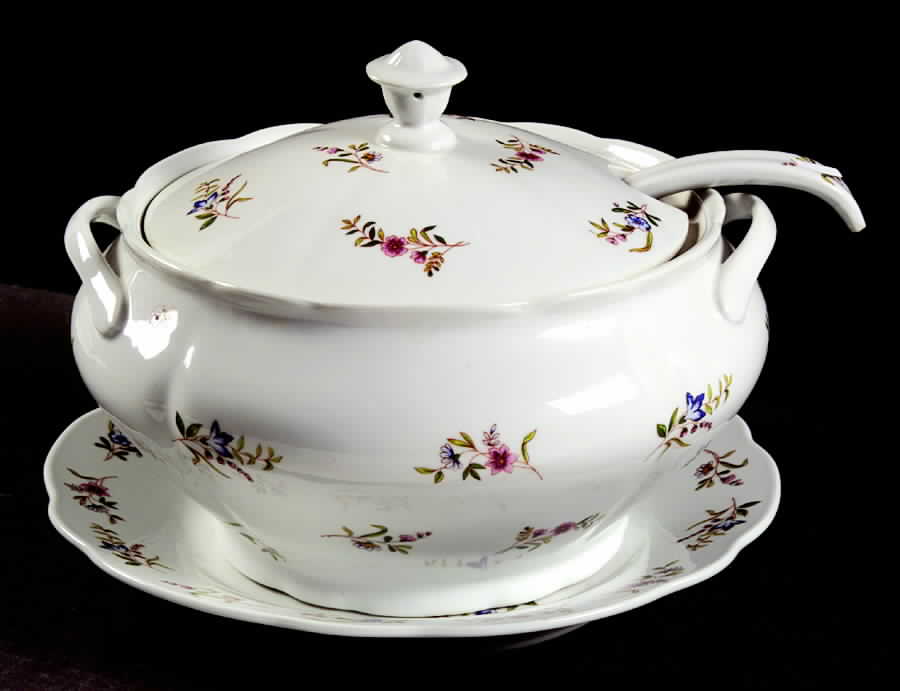 Versailles (Scalloped) Tureen & Lid w/Ladle & Underplate by BIA Cordon Bleu-1