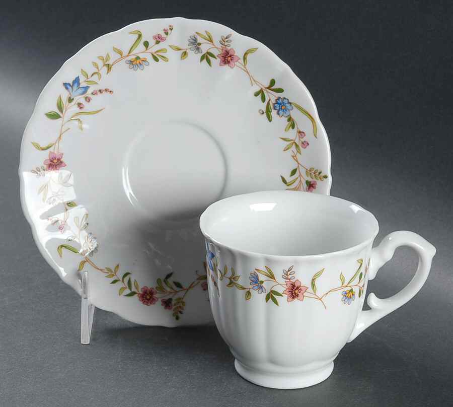 Versailles (Scalloped) Flat Cup & Saucer Set by BIA Cordon Bleu-1