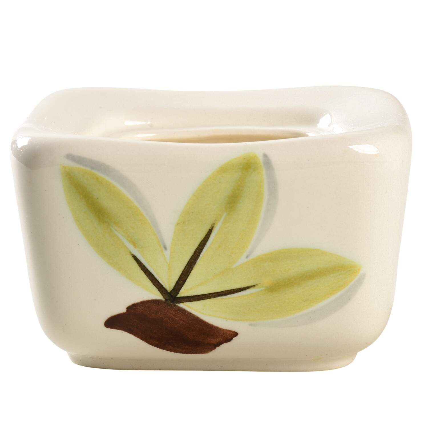 Woodleaf Sugar Bowl No Lid by Continental Kilns-1