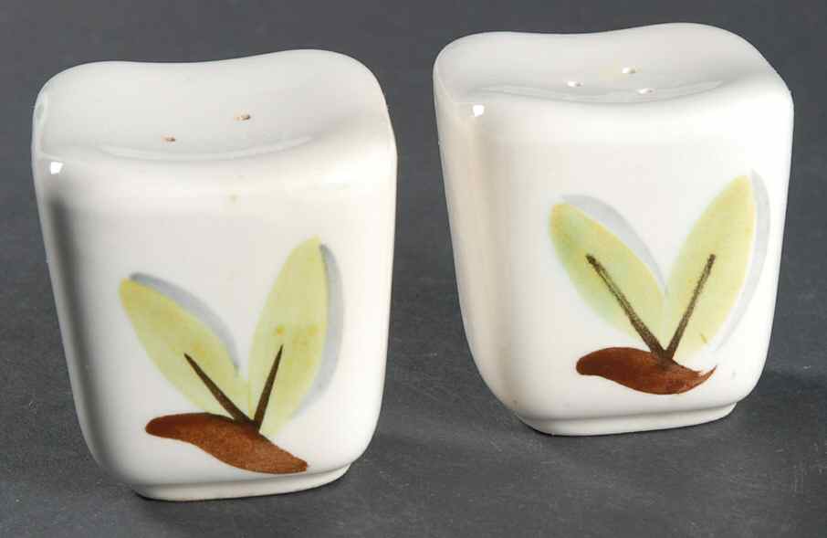 Woodleaf Salt & Pepper Set by Continental Kilns-1