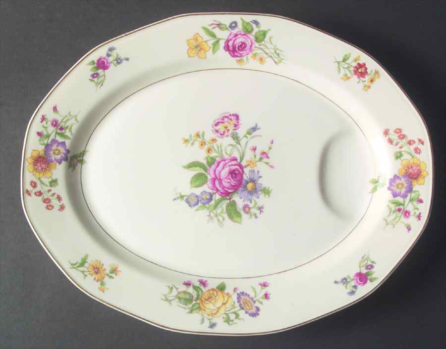 Bouquet 14" Oval Serving Platter by Community-1
