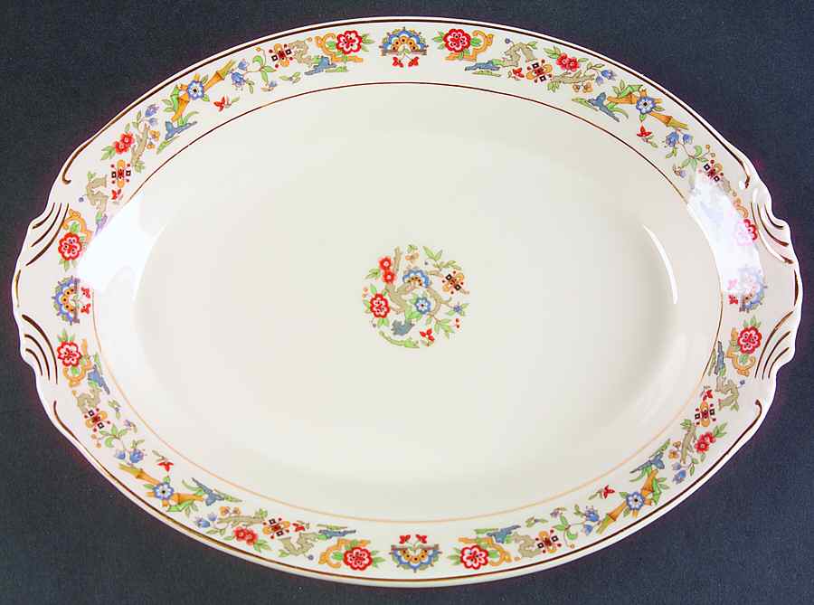 Brocade (American) 12" Oval Serving Platter by Community-1