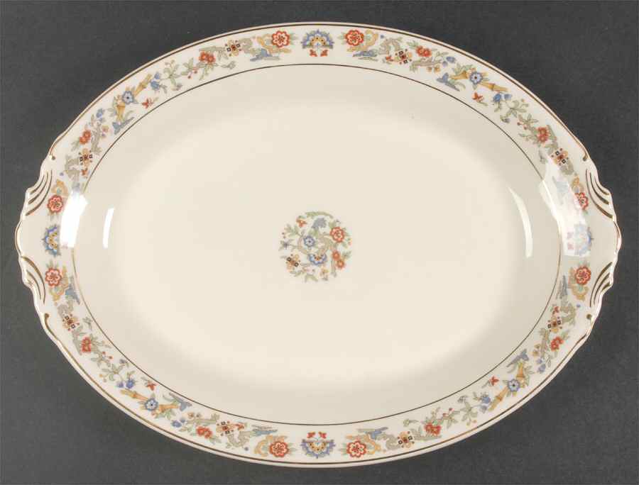 Brocade (American) 14" Oval Serving Platter by Community-1