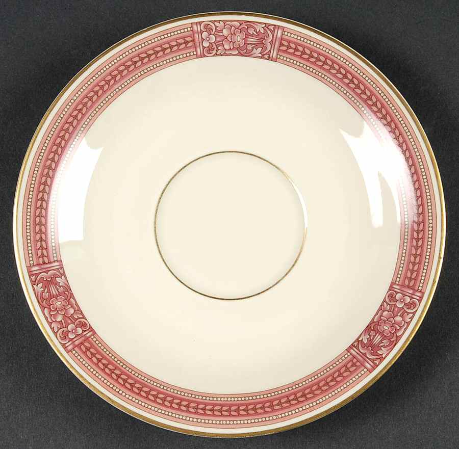 Coronation (Red Border) Saucer by Community-1
