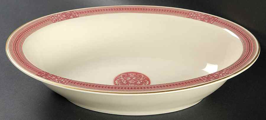 Coronation (Red Border) 10" Oval Vegetable Bowl by Community-1