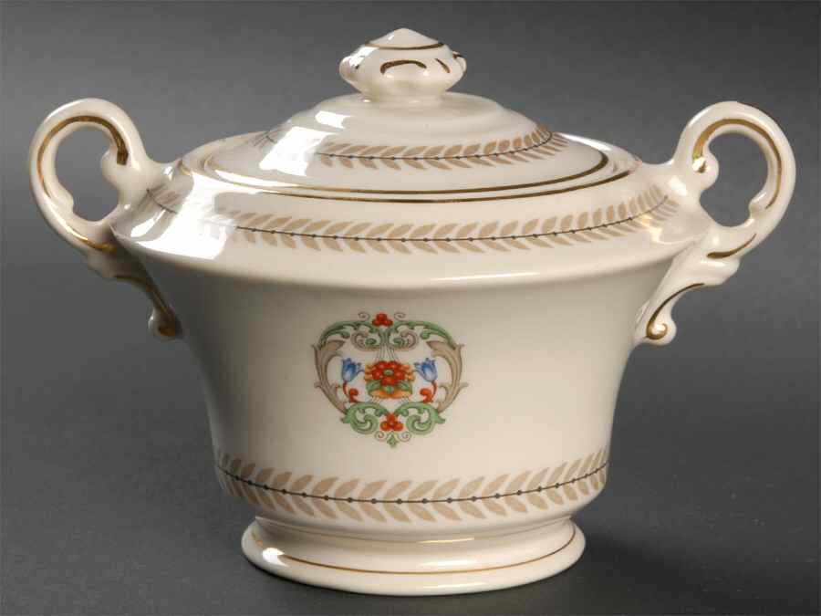 Coronation (Multicolor Center) Sugar Bowl & Lid by Community-1