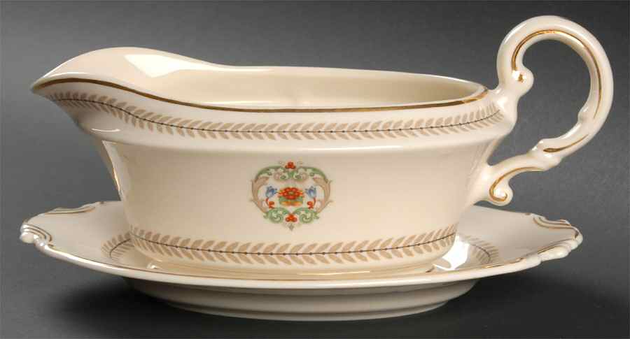 Coronation (Multicolor Center) Gravy Boat & Underplate by Community-1