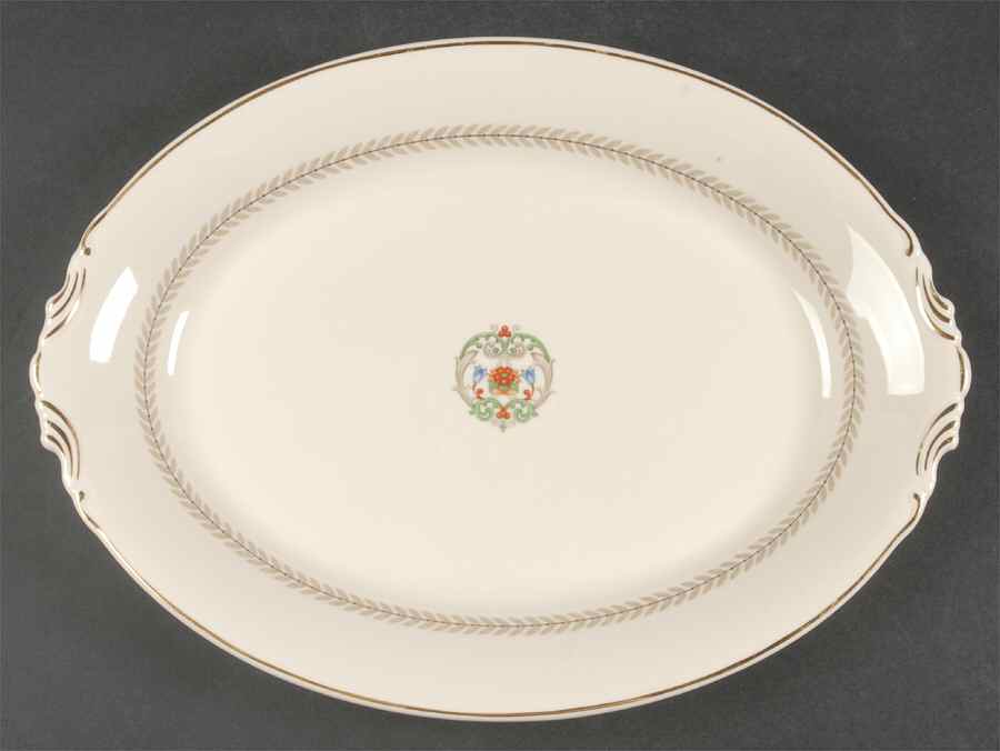 Coronation (Multicolor Center) 14" Oval Serving Platter by Community-1