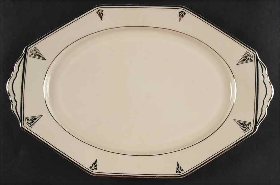 Deauville (Cream, 10 Sided) 11" Oval Serving Platter by Community-1