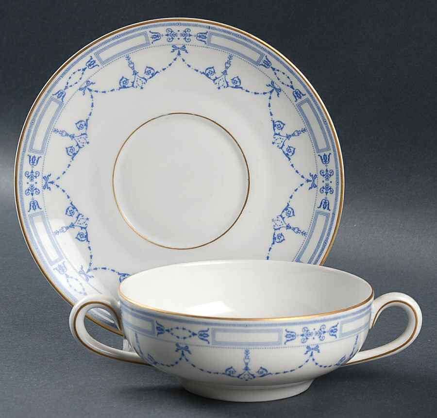 Grosvenor Flat Cream Soup Bowl & Saucer Set by Community-1