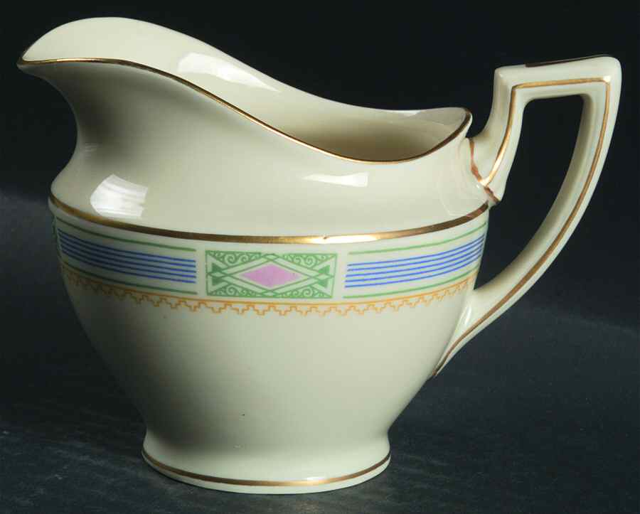 Noblesse (Geometric Design with Blue Lines) Creamer by Community-1