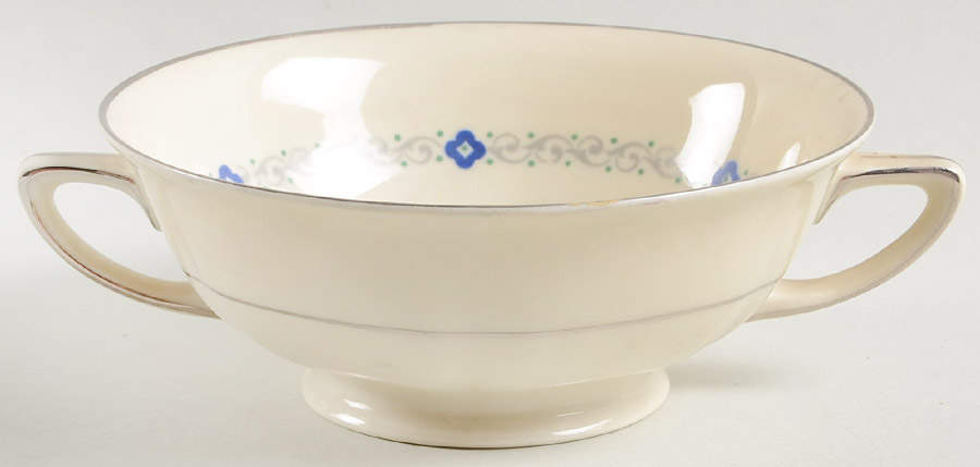 Noblesse (Floral Design) Footed Cream Soup Bowl by Community-1