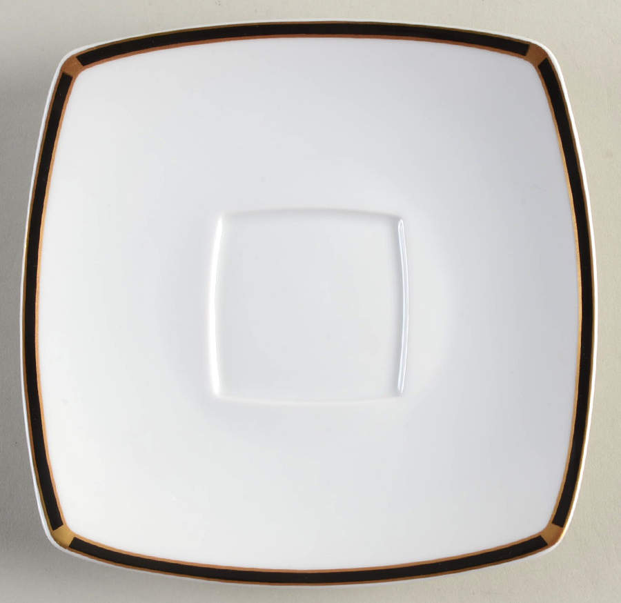 Filets (Black & Gold) Saucer by Jean Louis Coquet-1