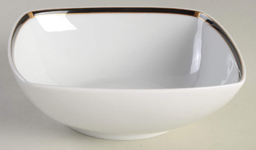 Filets (Black & Gold) Individual Salad Bowl by Jean Louis Coquet-1
