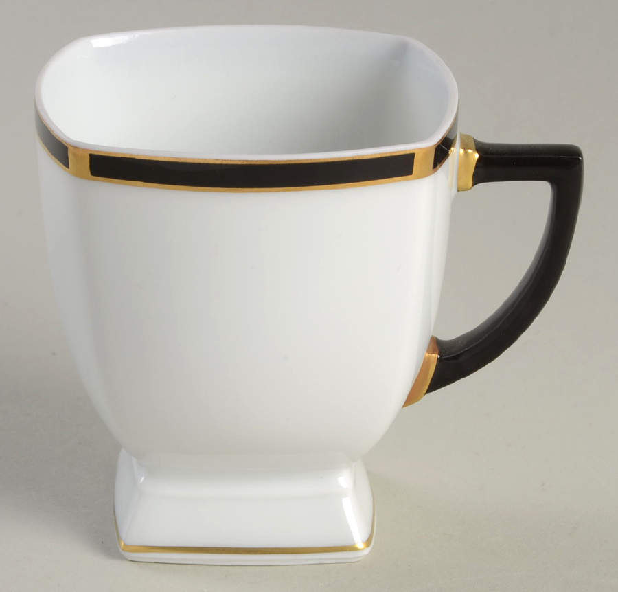 Filets (Black & Gold) Footed Demitasse Cup by Jean Louis Coquet-1
