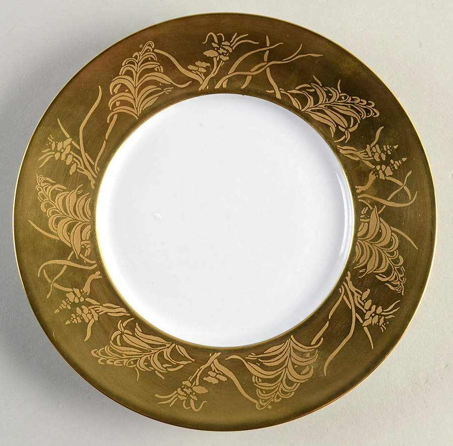 Khazard (Gold) Dessert/Pie Plate by Jean Louis Coquet-1