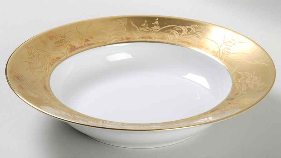 Khazard (Gold) Rim Soup Bowl by Jean Louis Coquet-1