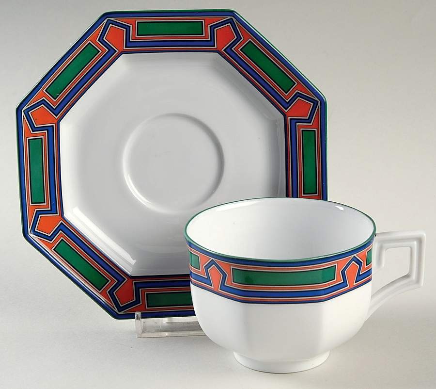 Orenoque Flat Cup & Saucer Set by Jean Louis Coquet-1