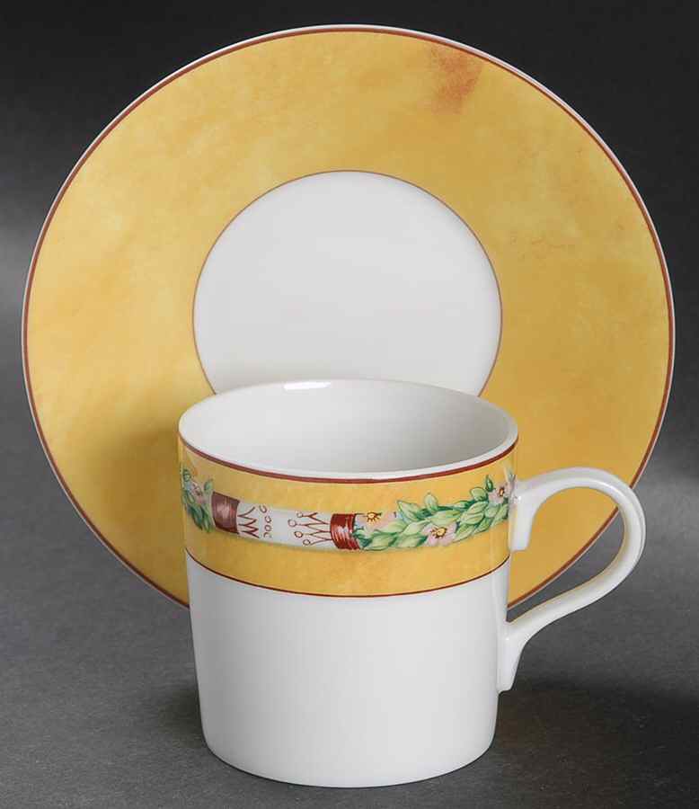 Terre De Sienne Flat Demitasse Cup & Saucer Set by Jean Louis Coquet-1