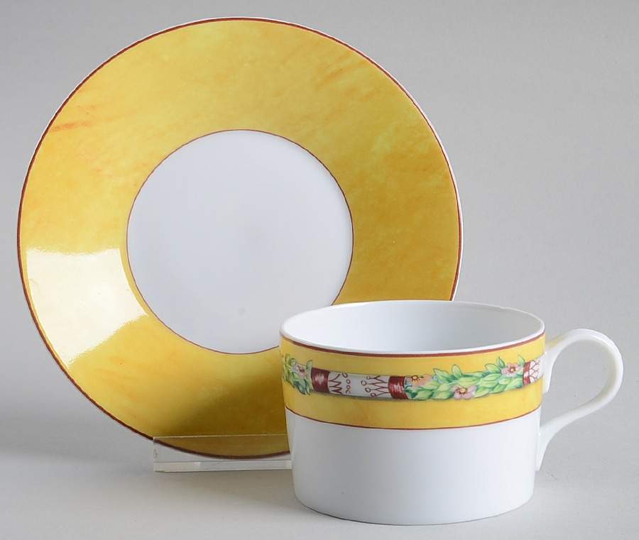 Terre De Sienne Flat Cup & Saucer Set by Jean Louis Coquet-1