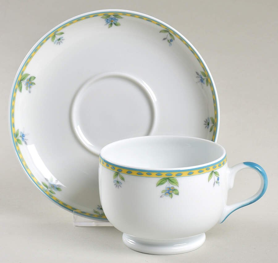 Vieux Marseille Footed Cup & Saucer Set by Jean Louis Coquet-1