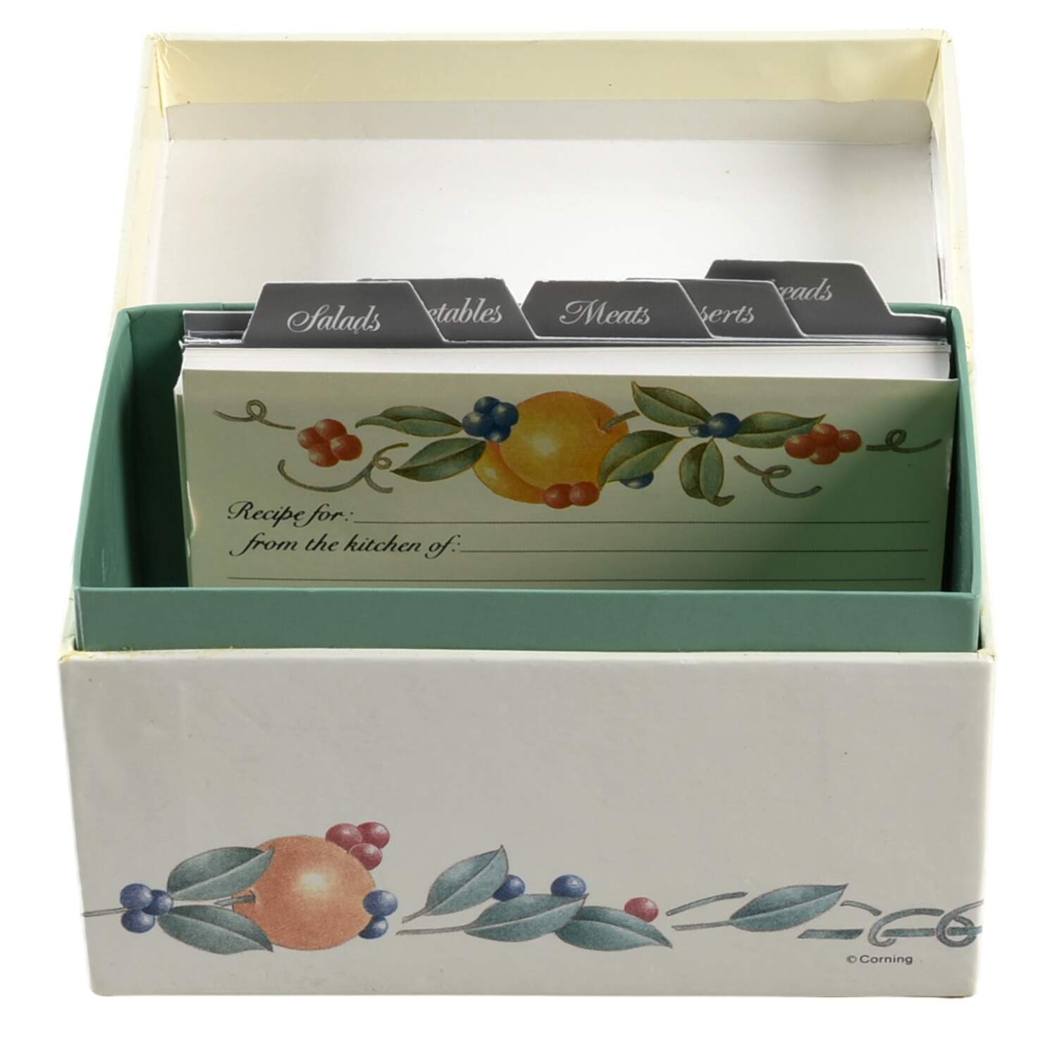 Abundance (Corelle) Recipe Box & Lid by Corning Corelle-1