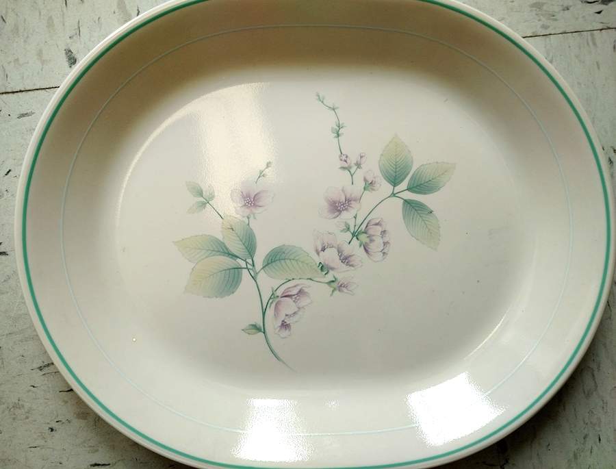 Alpine Blossom 12" Oval Serving Platter by Corning Corelle-1