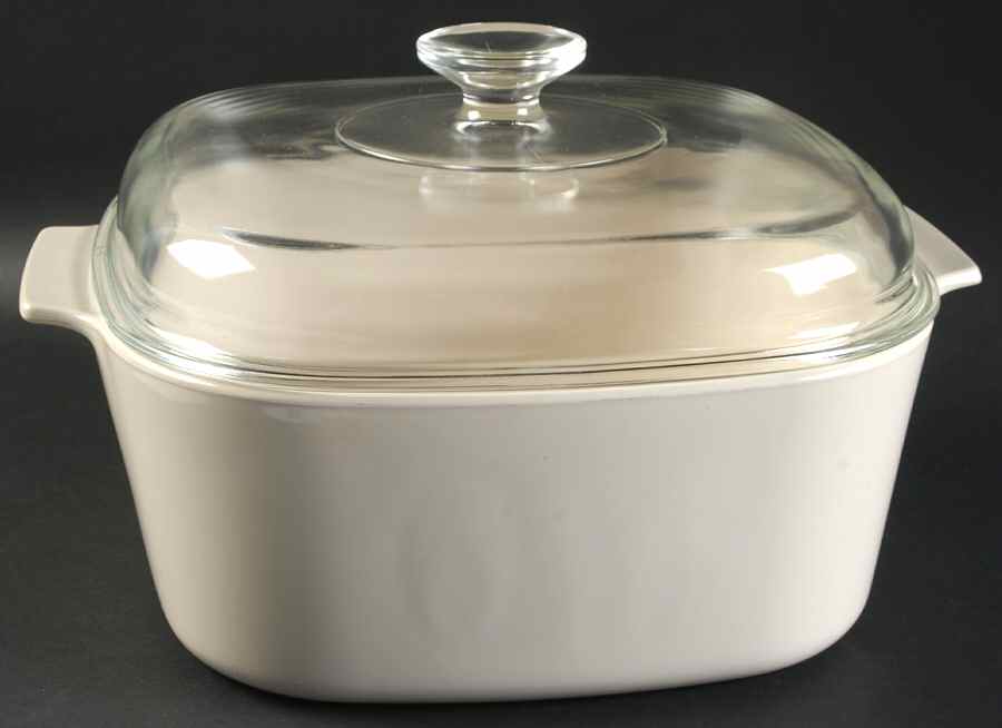 Sandstone (Corelle) 5 Quart Square Casserole with Glass Lid by Corning Corelle-1
