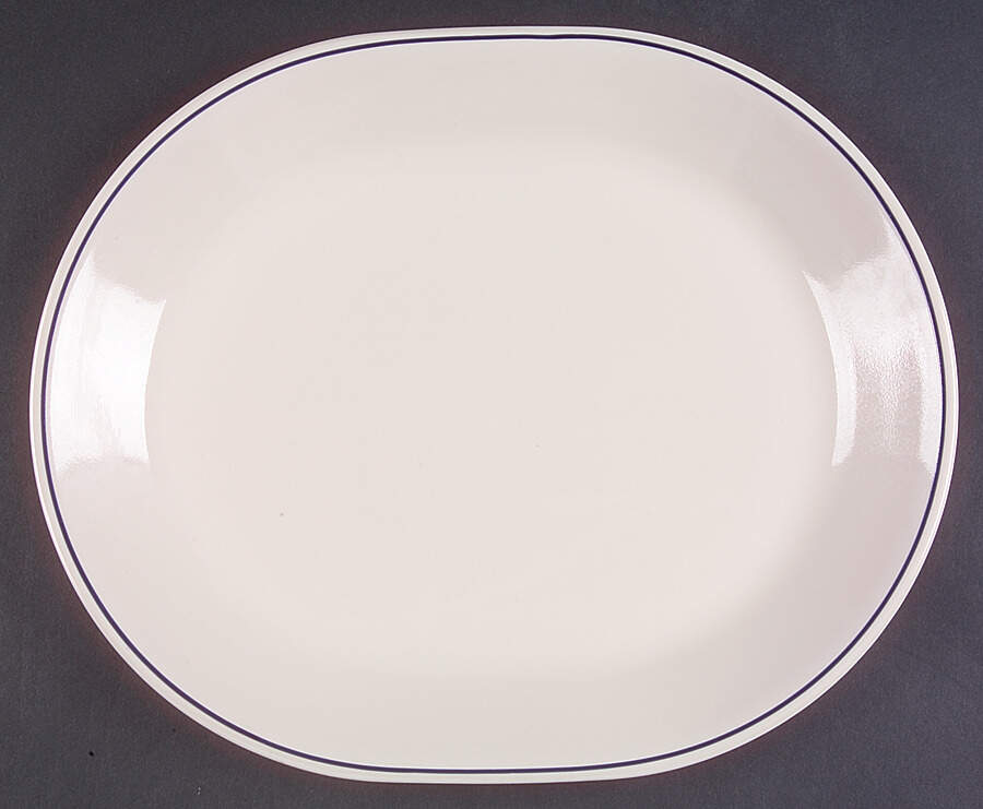 Blue Floral (Corelle) 12" Oval Serving Platter by Corning Corelle-1