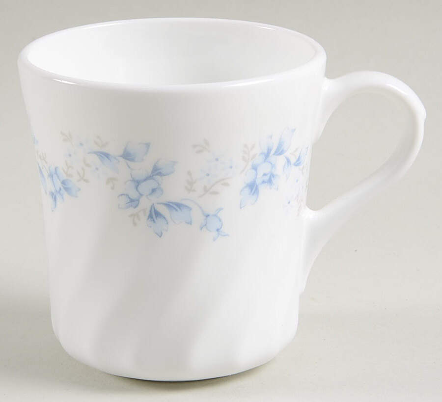 Blue Fleur (Corelle) Flat Cup by Corning Corelle-1