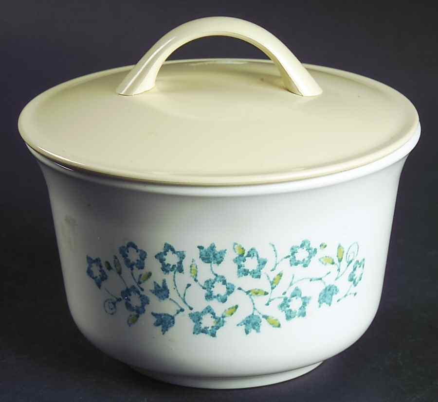 Blue Heather (Corelle) Sugar Bowl & Lid by Corning Corelle-1