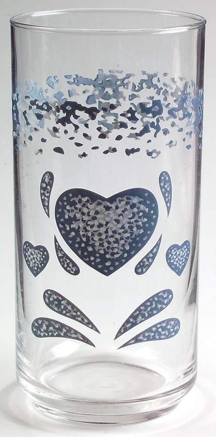 Blue Hearts (Corelle) 14 Oz Glassware Tumbler by Corning Corelle-1