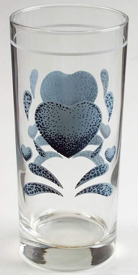 Blue Hearts (Corelle) 14 Oz Glassware Tumbler by Corning Corelle-1