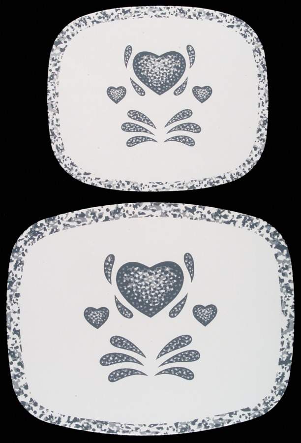Blue Hearts (Corelle) 2-Piece Stove and Counter Mat by Corning Corelle-1