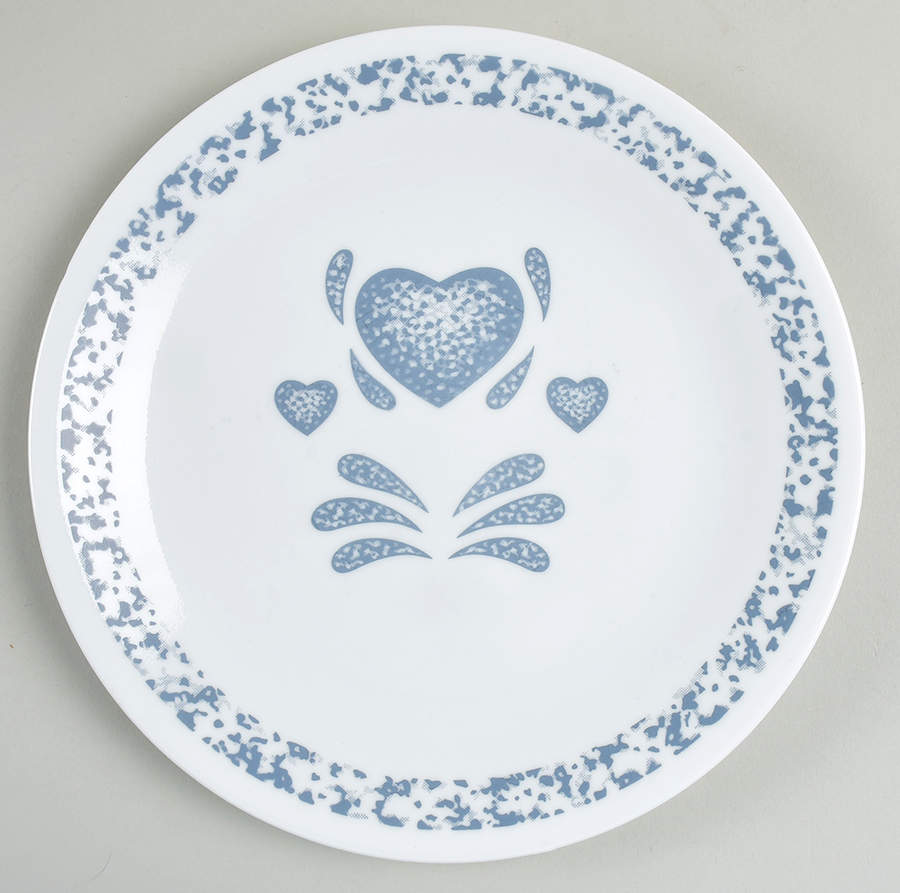 Blue Hearts (Corelle) Salad Plate by Corning Corelle-1