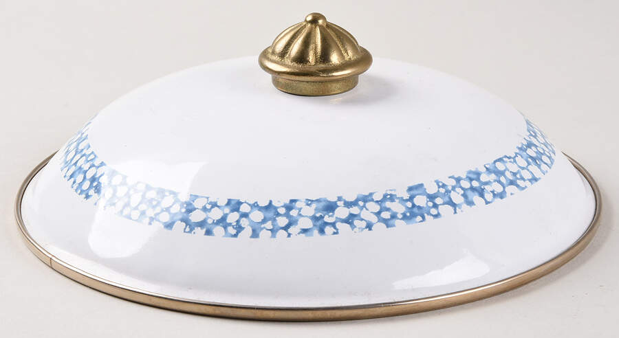Blue Hearts (Corelle) 2 Quart Metal Covered Casserole, Lid Only by Corning Corelle-1
