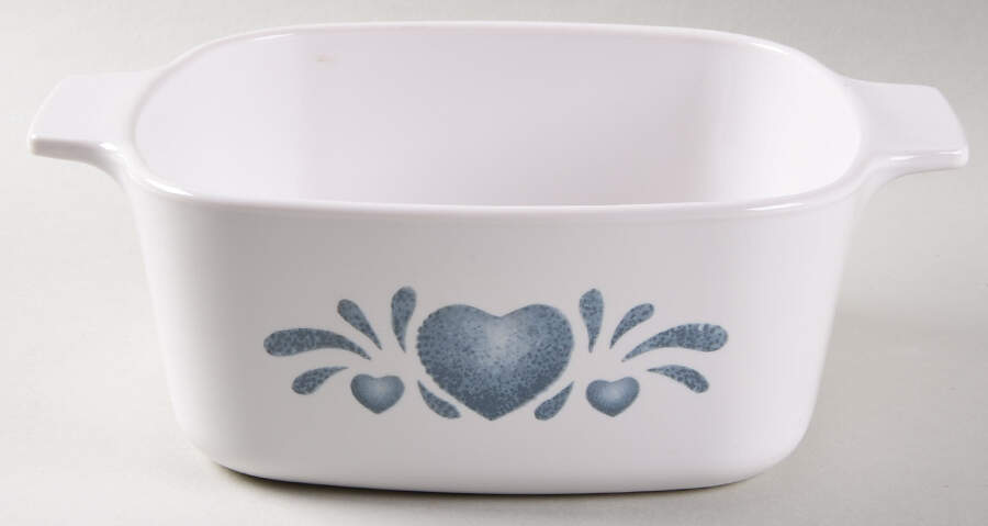 Blue Hearts (Corelle) 1.5 Quart Square Casserole No Lid by Corning Corelle-1