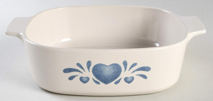 Blue Hearts (Corelle) 2 Quart Square Casserole No Lid by Corning Corelle-1