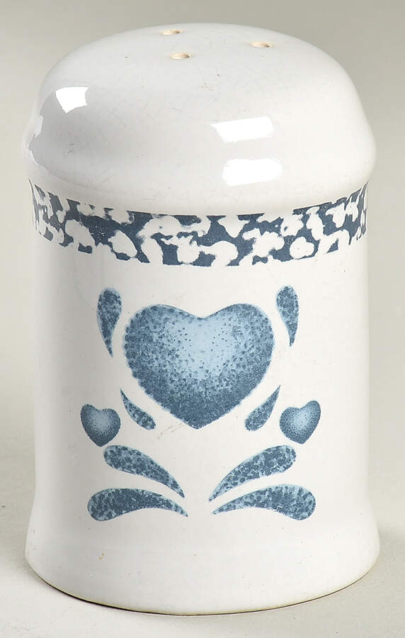 Blue Hearts (Corelle) Pepper Shaker by Corning Corelle-1