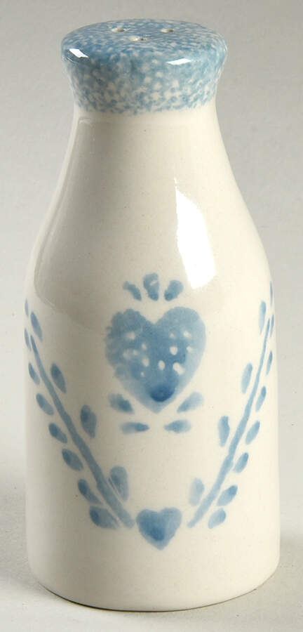 Blue Hearts (Corelle) Pepper Shaker by Corning Corelle-1
