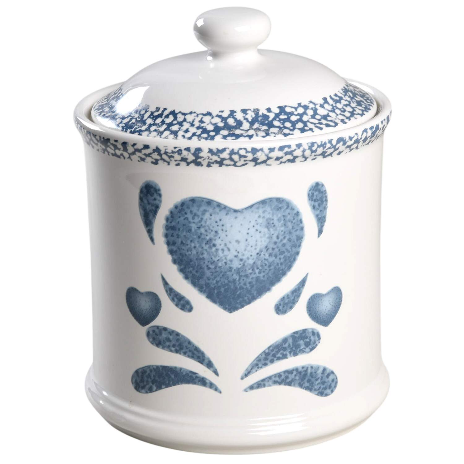 Blue Hearts (Corelle) Extra Large Canister & Lid by Corning Corelle-1