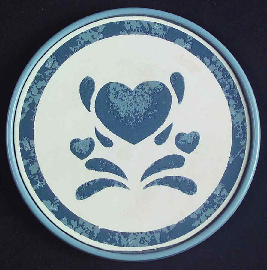 Blue Hearts (Corelle) Plastic Coaster by Corning Corelle-1