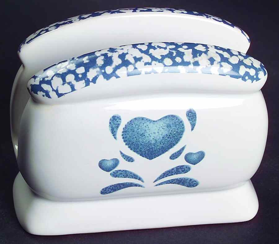 Blue Hearts (Corelle) Napkin Holder by Corning Corelle-1