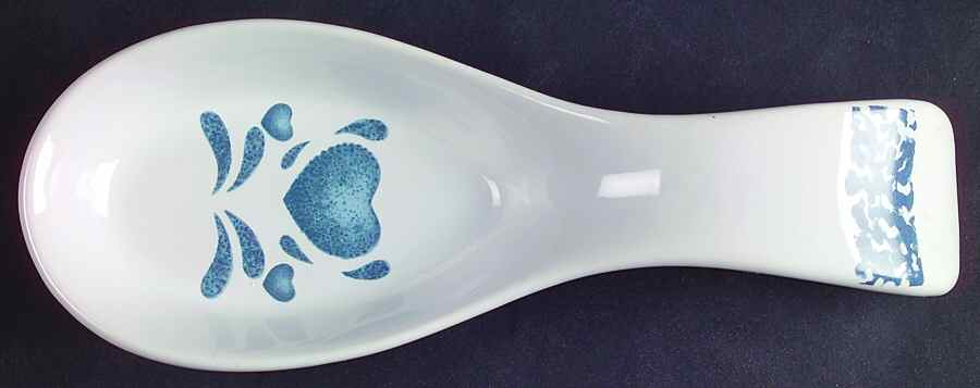 Blue Hearts (Corelle) Spoon Rest/Holder (Holds 1 Spoon) by Corning Corelle-1