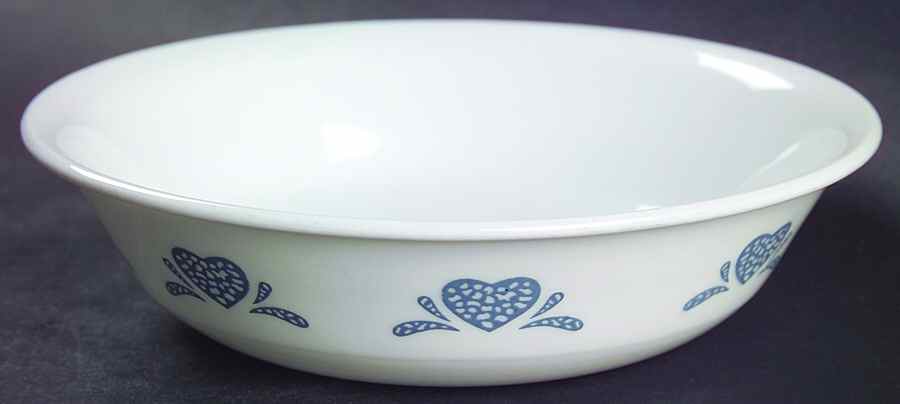 Blue Hearts (Corelle) Fruit/Dessert (Sauce) Bowl by Corning Corelle-1